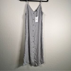 7 for all mankind midi dress 🔥NWT🔥 button front 🔥 stripes 🔥